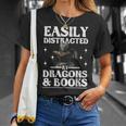 Easily Distracted By Dragons And Books Fantasy Book Lover T-Shirt Gifts for Her Easily Distracted By Dragons And Books Fantasy Book Lover T-Shirt Gifts for Her