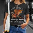 Easily Distracted By Dragons And Books Nerds T-Shirt Gifts for Her