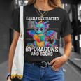 Easily Distracted By Dragons And Books T-Shirt Gifts for Her