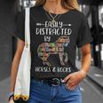 Easily Distracted By Horse And Books Nerds Horse Lovers T-Shirt Gifts for Her