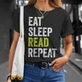 Eat Sleep Read Repeat Book Reader Bookworm T-Shirt Gifts for Her