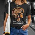 Education Is Freedom Afro Woman Book Illustration T-Shirt Gifts for Her