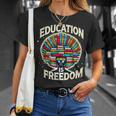 Education Is Freedom Knowledge Power MotivationBook Lover T-Shirt Gifts for Her