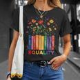Equality Book Flower Peace Love Kindness LGBTQ Pride T-Shirt Gifts for Her