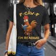 F-Caw-F Rooster Bird F-Caw-F I'm Reading Book Graphic T-Shirt Gifts for Her