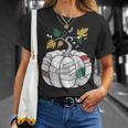 Fall Bookshelf Pumpkin Autumn Reading T-Shirt Gifts for Her
