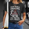 Fantasy Book Bookish My World Dragons Friends Not Enemies T-Shirt Gifts for Her Fantasy Book Bookish My World Dragons Friends Not Enemies T-Shirt Gifts for Her