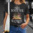 Free Societies Read Freely Bookworm Reading Book Lover T-Shirt Gifts for Her