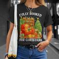 Fully Booked For Christmas Holiday Book Lover Santa T-Shirt Gifts for Her