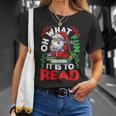What Fun It Is To Read Books Christmas Santa Reading Books T-Shirt Gifts for Her