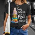 Garden Gnome Easily Distracted By Books Gnomes T-Shirt Gifts for Her