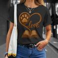 Girl Who Loves Dogs & Books Heart Dog Lover Reader Reeding T-Shirt Gifts for Her Girl Who Loves Dogs & Books Heart Dog Lover Reader Reeding T-Shirt Gifts for Her