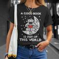 Good Book Is Out Of This World Astronaut Moon Space Bookworm T-Shirt Gifts for Her