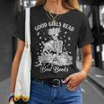 Good Girls Read Bad Books Skeleton Reading Book Halloween T-Shirt Gifts for Her