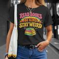 Groovy Read Books Be Kind Stay Weird Bookish Quote T-Shirt Gifts for Her