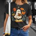 Halloween Cute Ghost Shirt Reading Books Ghost T-Shirt Gifts for Her Halloween Cute Ghost Shirt Reading Books Ghost T-Shirt Gifts for Her