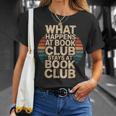 What Happens At Book Club Stays At Book Club Retro T-Shirt Gifts for Her What Happens At Book Club Stays At Book Club Retro T-Shirt Gifts for Her
