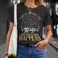 This Is Where Happens Magic Occult Mystic Book T-Shirt Gifts for Her