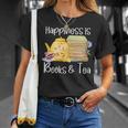 Happiness Is Books And Tea T-Shirt Gifts for Her Happiness Is Books And Tea T-Shirt Gifts for Her