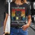 I'd Rather Be Reading Books And Drinking Coffee Cat For Men Women Kids T-Shirt Gifts for Her I'd Rather Be Reading Books And Drinking Coffee Cat For Men Women Kids T-Shirt Gifts for Her