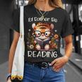 I'd Rather Be Reading Cute Tiger Book Lover Reader Bookworm T-Shirt Gifts for Her