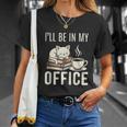 I’Ll Be In My Office Cat Coffee Book Reading Lover T-Shirt Gifts for Her