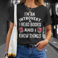 I'm An Introvert I Read Books And I Know Things Apparel T-Shirt Gifts for Her