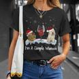 I'm Simple Woman Books Wine Golden Retriever Dog Lover Xmas T-Shirt Gifts for Her