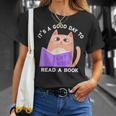 It's a Good Day To Read a Book Cat Kitty Reading Book Men Women Kids T-Shirt Gifts for Her