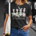 Just A Bookish Goose Bunny Easter Day Reading Book Lover T-Shirt Gifts for Her