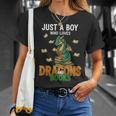 Just a Boy Who Loves Dragons And Books Reading Dragon T-Shirt Gifts for Her