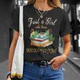 Just a Girl Who Loves Books And Coffee We Need More Caffeine T-Shirt Gifts for Her Just a Girl Who Loves Books And Coffee We Need More Caffeine T-Shirt Gifts for Her