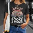 Just a Girl Who Loves Books And Music T-Shirt Gifts for Her