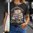 Just A Girl Who Loves Cats And Books Reading Librarian T-Shirt Gifts for Her Just A Girl Who Loves Cats And Books Reading Librarian T-Shirt Gifts for Her