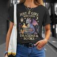 Just a Girl Who Loves Cute Dragons And Books T-Shirt Gifts for Her