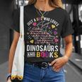 Just A Girl Who Loves Dinosaurs And Books T-Shirt Gifts for Her