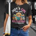 Just a Girl Who Loves Dogs & Books Dog Reading T-Shirt Gifts for Her