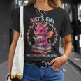 Just A Girl Who Loves Dragons And Books Reading Bookworm T-Shirt Gifts for Her