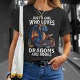 Just A Girl Who Loves Dragons And Books T-Shirt Gifts for Her