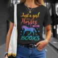 Just a Girl Who Loves Horses And Books Book Lover T-Shirt Gifts for Her Just a Girl Who Loves Horses And Books Book Lover T-Shirt Gifts for Her
