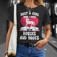 Just A Girl Who Loves Horses And Books Heart Reading T-Shirt Gifts for Her Just A Girl Who Loves Horses And Books Heart Reading T-Shirt Gifts for Her