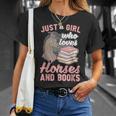 Just A Girl Who Loves Horses And Books Reading Animal Horse T-Shirt Gifts for Her Just A Girl Who Loves Horses And Books Reading Animal Horse T-Shirt Gifts for Her