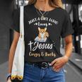 Just A Girl Who Loves Jesus And Corgis And Books T-Shirt Gifts for Her Just A Girl Who Loves Jesus And Corgis And Books T-Shirt Gifts for Her