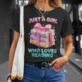 Just a Girl Who Loves Reading Women Book Lover Bookworm T-Shirt Gifts for Her