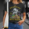 Just A Girl Who Loves Wolves And Books Howling Wolf Moon T-Shirt Gifts for Her Just A Girl Who Loves Wolves And Books Howling Wolf Moon T-Shirt Gifts for Her