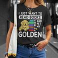 I Just Want To Read Books Golden Retriever Dog Men Women Kids T-Shirt Gifts for Her