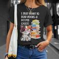 I Just Want To Read Books And Pet My Calico Kitty Cat T-Shirt Gifts for Her