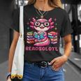 Kawaii Axolotl Readsolotl Book Lover Reading Bookworm Girls T-Shirt Gifts for Her