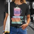 Kawaii Pastel Goth Cute Hot Chocolate Book Lover Anime Art T-Shirt Gifts for Her