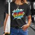 Kids Boys Elias Comic Book Superhero Name T-Shirt Gifts for Her